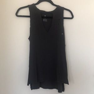 Ripped Grey American Eagle tank top